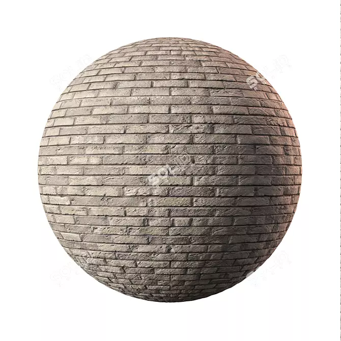 Seamless Brick Textures & Material 3D model image 1