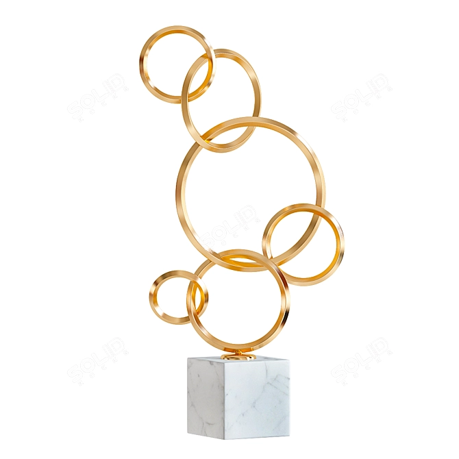 Abstract Metal Sculpture 3D model image 1