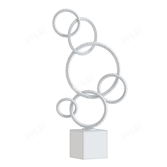 Abstract Metal Sculpture 3D model image 2