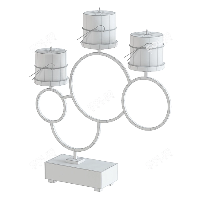 Elegant Bronze Candelabra 3D model image 2