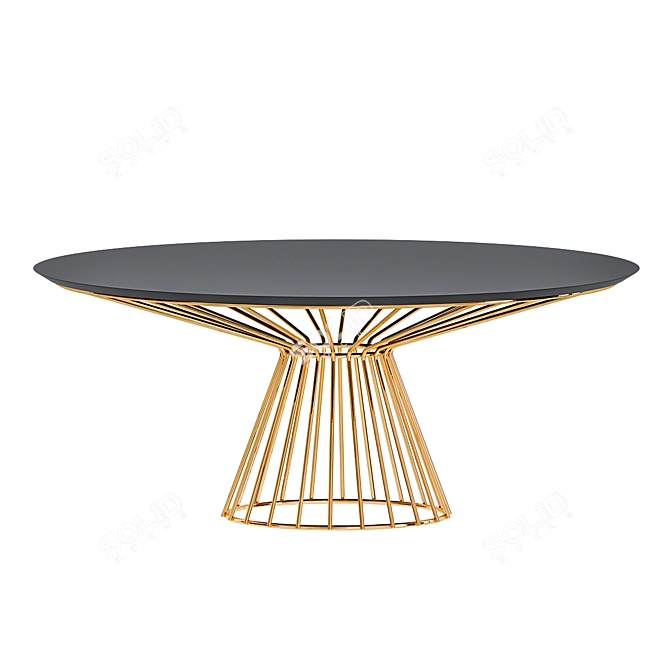 Luxury Chifley Gold Dining Table 3D model image 1