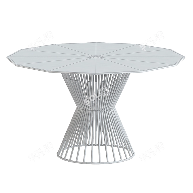 Modern Monti Dining Table 3D model image 2