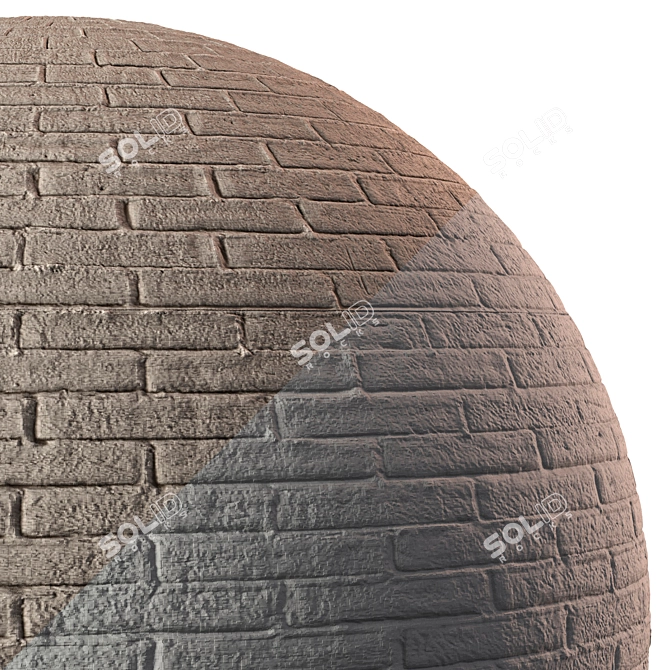 Seamless Brick Textures & 3D Sphere 3D model image 4