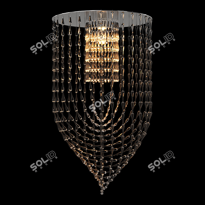 Elegant Gocce Chandelier: Viabizzuno 3D model image 4