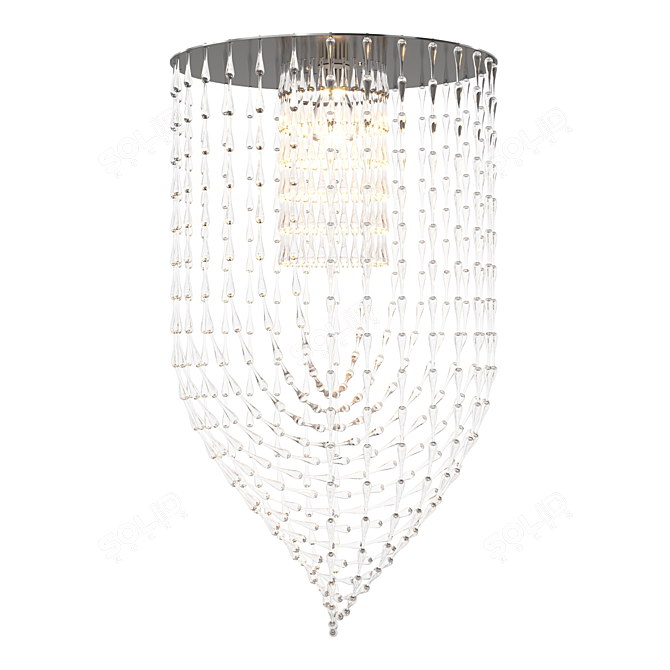 Elegant Gocce Chandelier: Viabizzuno 3D model image 5