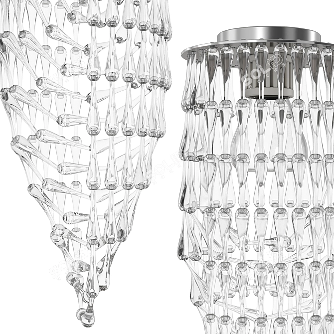 Gocce Piccola: Elegant Chandelier by Viabizzuno 3D model image 4