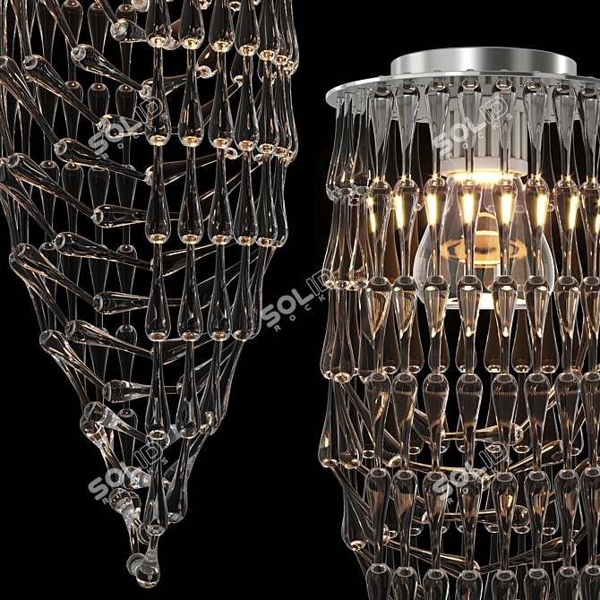 Gocce Piccola: Elegant Chandelier by Viabizzuno 3D model image 5