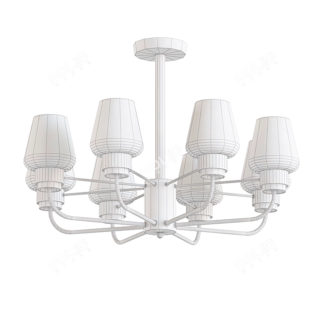 Astor Seven Fires Ceiling Chandelier 3D model image 2