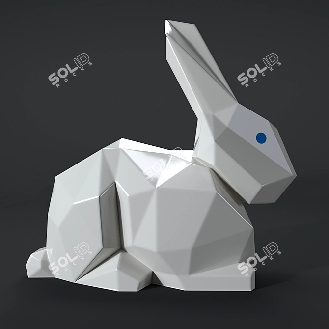 Lladro Origami Rabbit: Decorative Collectible, 12 x 13 cm 3D model image 5