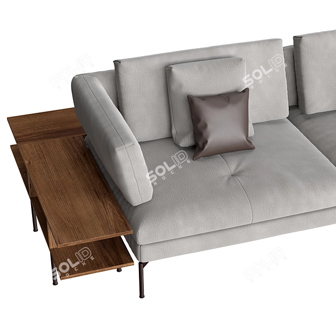Elevated Comfort: Bonaldo Aliante Sofa 3D model image 3