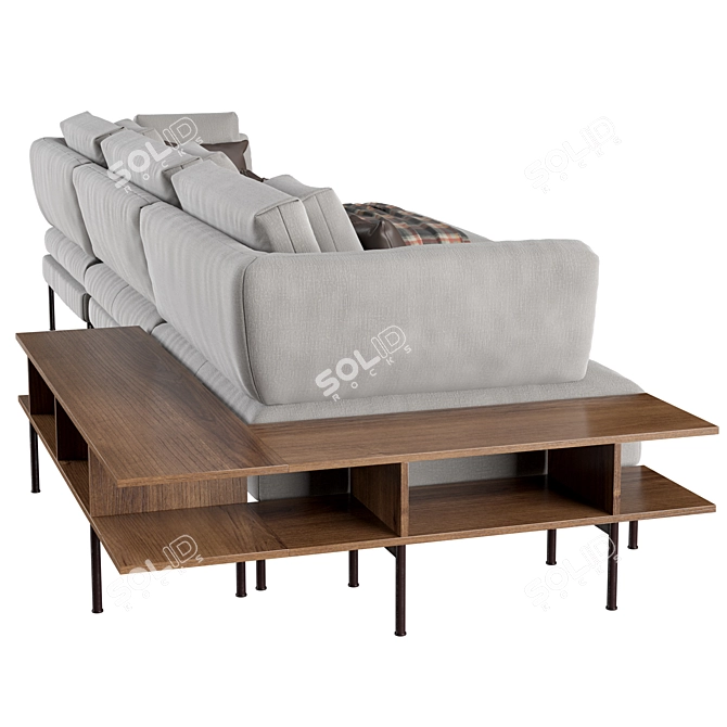 Elevated Comfort: Bonaldo Aliante Sofa 3D model image 4