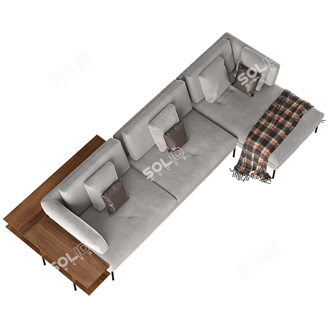 Elevated Comfort: Bonaldo Aliante Sofa 3D model image 5