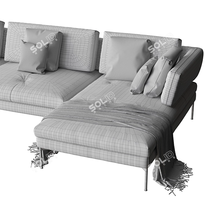 Elevated Comfort: Bonaldo Aliante Sofa 3D model image 7