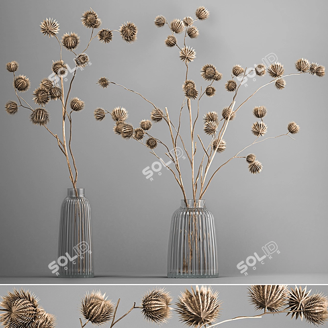 Rustic Thorns Bouquet 3D model image 1