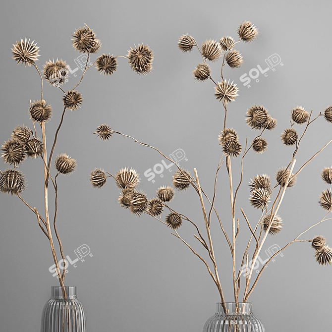 Rustic Thorns Bouquet 3D model image 2