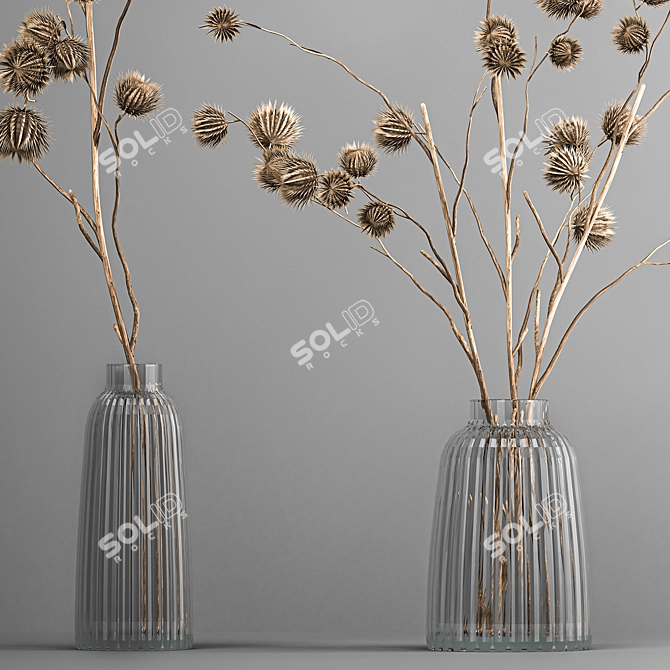 Rustic Thorns Bouquet 3D model image 4