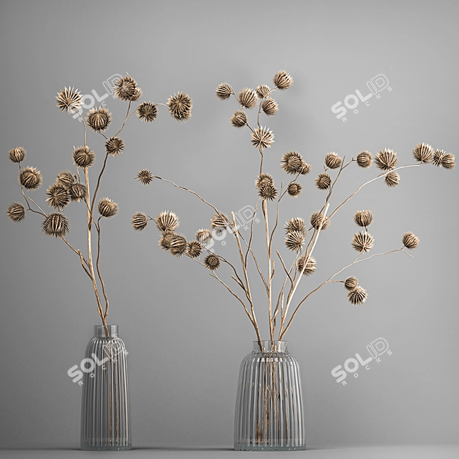 Rustic Thorns Bouquet 3D model image 6