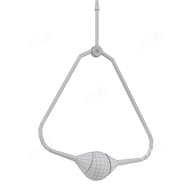 Elegant Bullarum Medal Pendant 3D model image 2