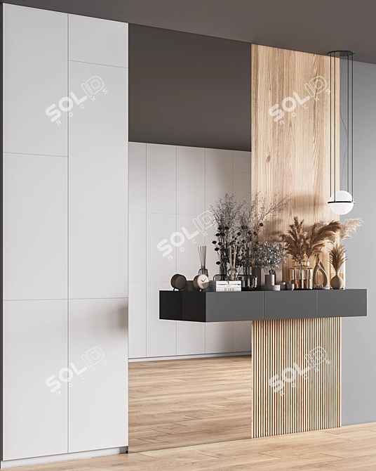 Sleek Hallway Design 3D model image 3