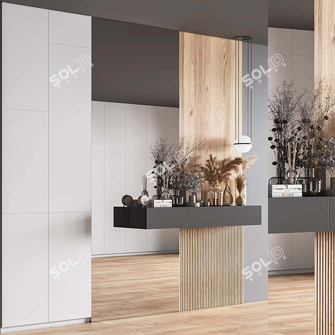 Sleek Hallway Design 3D model image 6