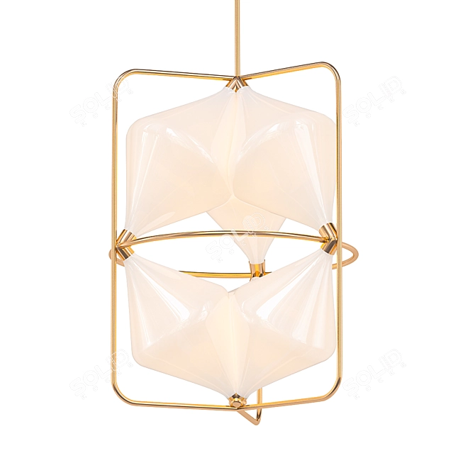 Modern Clover Suspension Light 3D model image 1