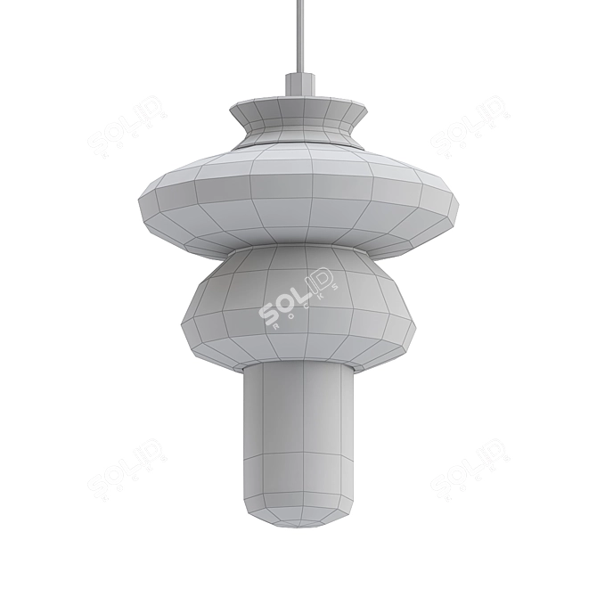 Ceramic Pendant Lamp: NoaRazerStudio 3D model image 2