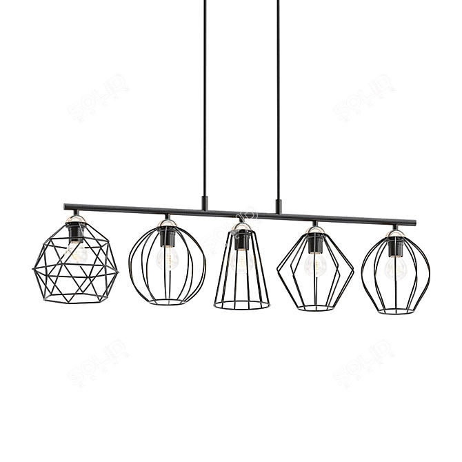 Elegant Galaxy Pendant Light 3D model image 1