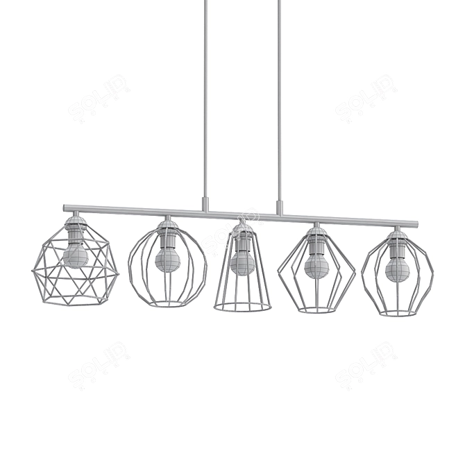 Elegant Galaxy Pendant Light 3D model image 2