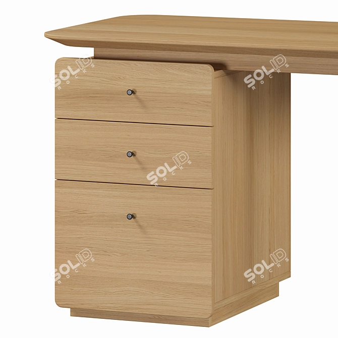 Biface Writing Desk by La Redoute: Stylish and Functional 3D model image 3