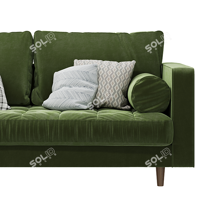 MADE Scott 2 Seater Sofa: Stylish Comfort in 7 Colors 3D model image 3