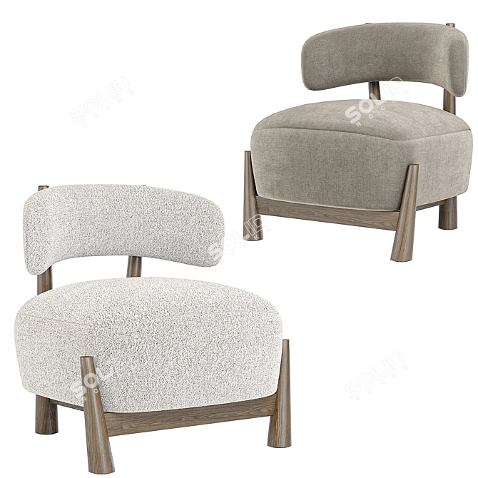 Elegance Redefined: Dalya Armchair 3D model image 5