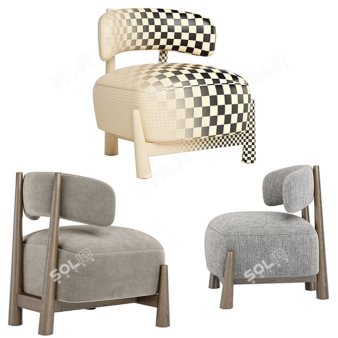 Elegance Redefined: Dalya Armchair 3D model image 6