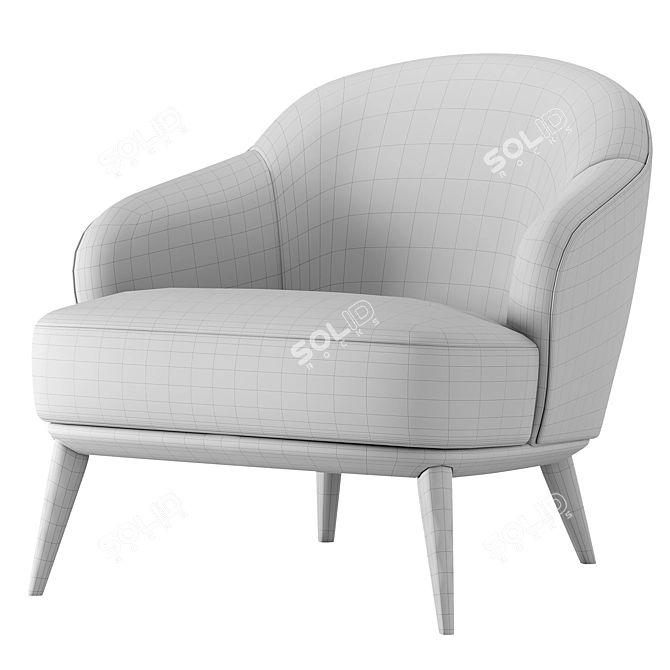 Sleek and Stylish ARMCHAIRS by Minotti 3D model image 5