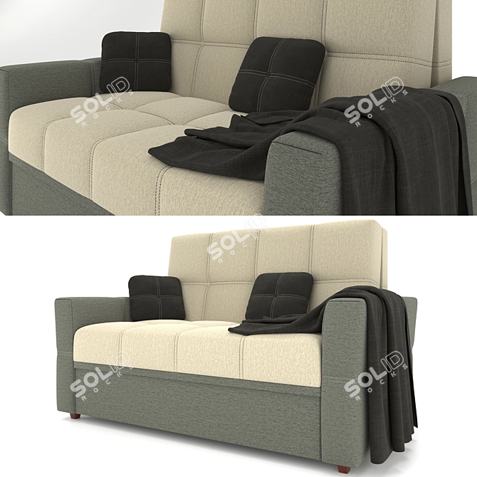 Compact Atlas Sofa 3D model image 1