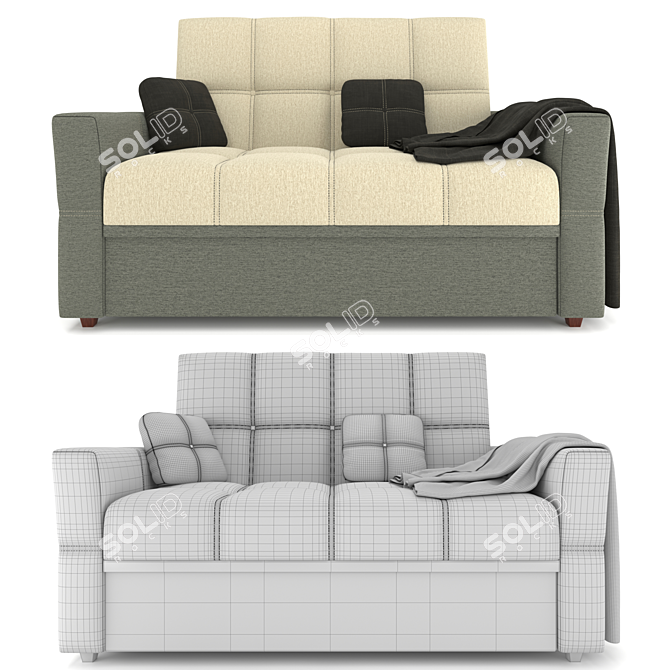 Compact Atlas Sofa 3D model image 2