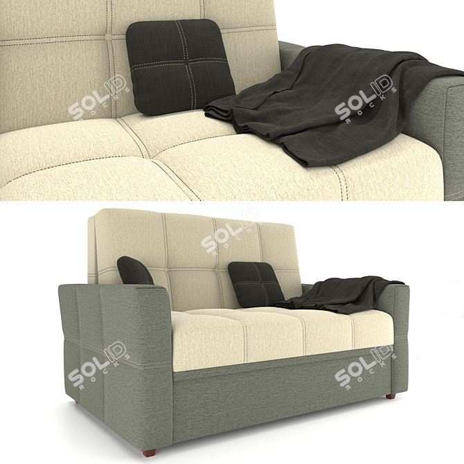 Compact Atlas Sofa 3D model image 3