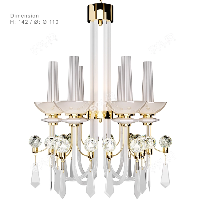 Elegance Illuminated: Mm Lampadari Diva 3D model image 1