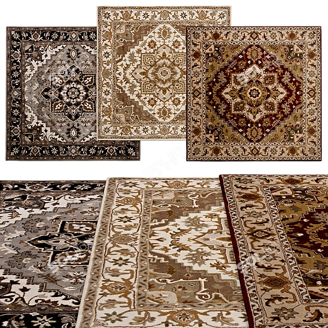 Square Rugs Collection | Various Sizes 3D model image 1