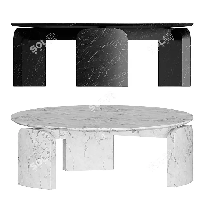 Salvatori TAULA Marble Table 3D model image 1