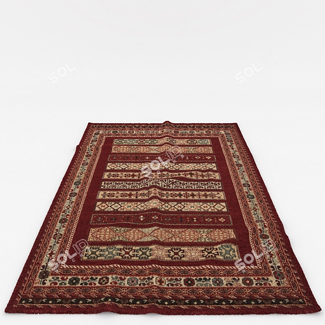 Title: Exquisite Collection of 6 Modern Rugs 3D model image 6