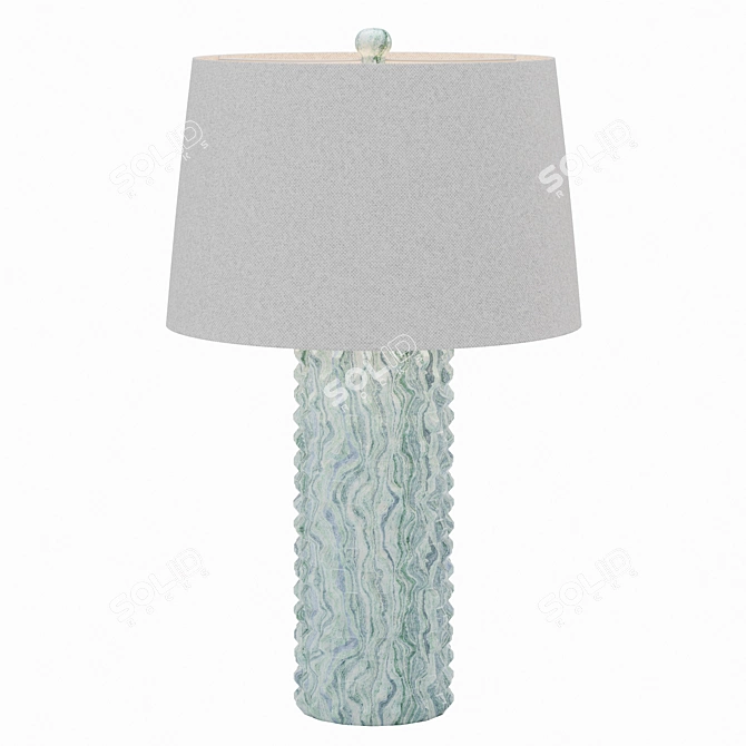 Elegant Celadon Porcelain Lamp 3D model image 5