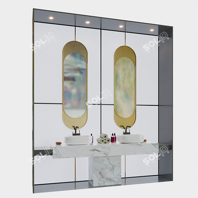 Relaxing Haven Bath Set 3D model image 2