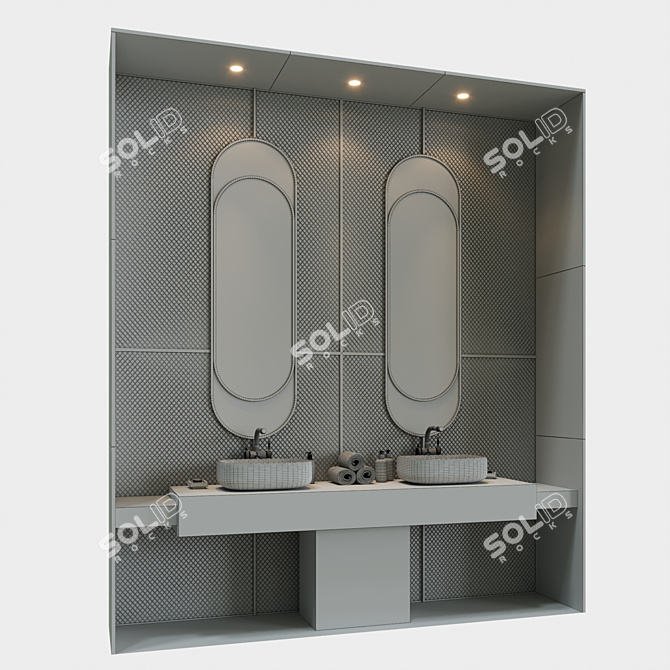 Relaxing Haven Bath Set 3D model image 4