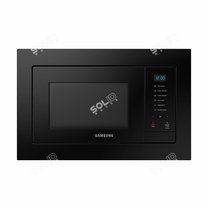 Samsung Built-In Kitchen Appliances: Microwave, Oven, Fridge 3D model image 2