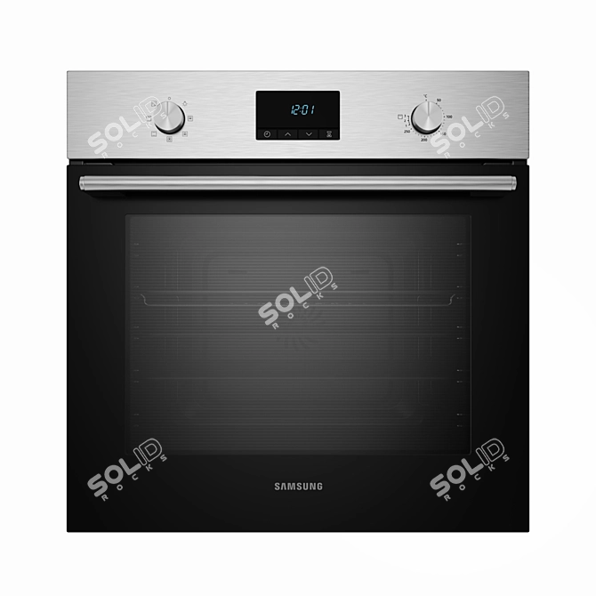 Samsung Built-In Kitchen Appliances: Microwave, Oven, Fridge 3D model image 4