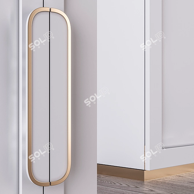 Arch White Wardrobe 3D model image 3