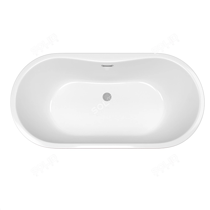 Elegant Comodo 185x90 Bathtub 3D model image 3