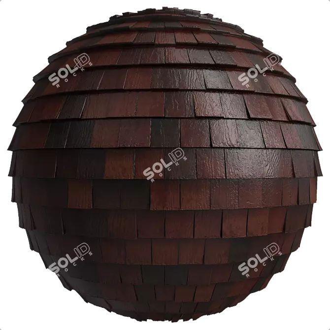 3-Color PBR Roof Tile Materials 3D model image 3