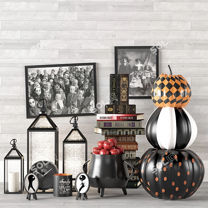 Festive Halloween Decor Set 3D model image 3