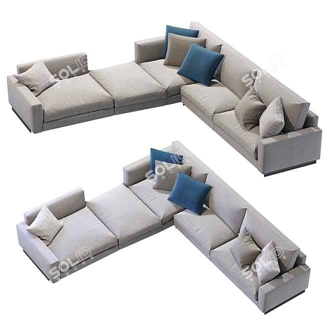 Arflex Rendezvous Sofa: Elegant and Comfortable 3D model image 2